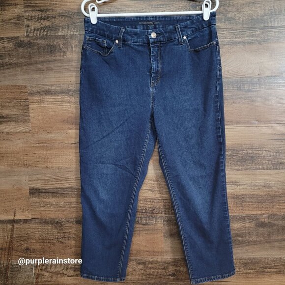 Chico's Jeans 12 Skinny Crop So Lifting Tummy Control High Rise Stretch Denim - Picture 1 of 12